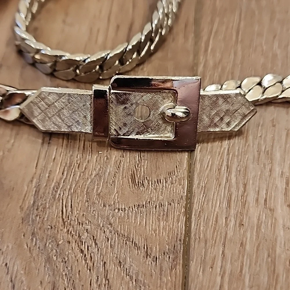 Vintage Accessocraft Belt Silver 80s Coil Chain Hook Closure No Stretch…
